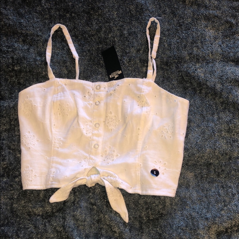 Hollister White Crop Top